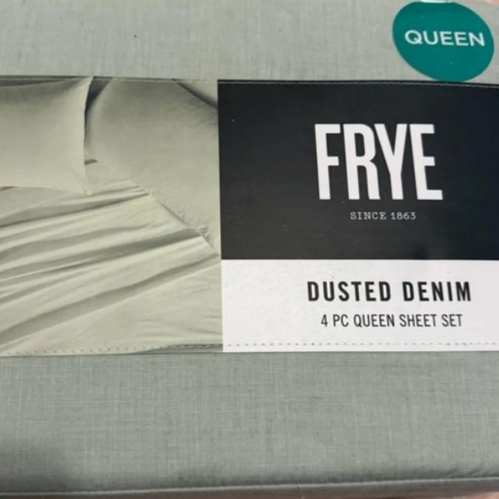 Frye Dusted Denim Queen Sheet Set